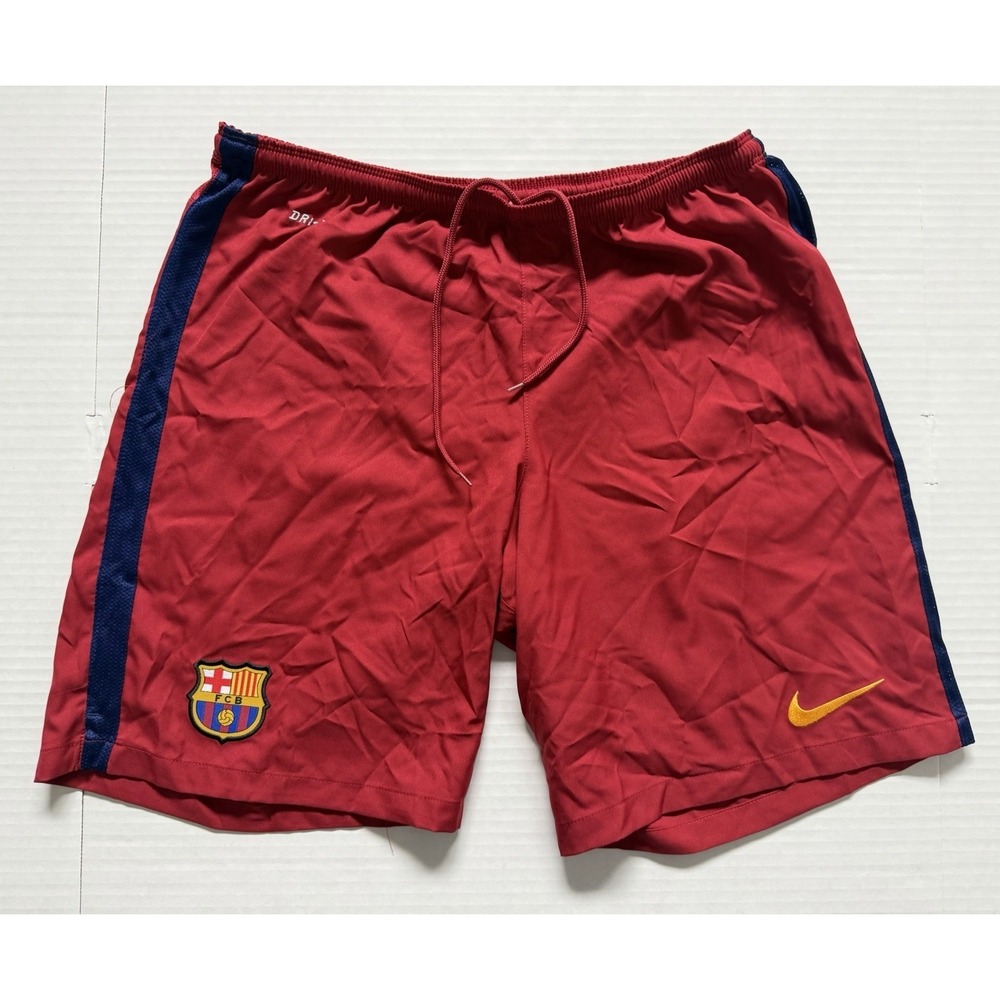 Nike FC Barcelona FCB Dri Fit Soccer Training Shorts Men's Large Football